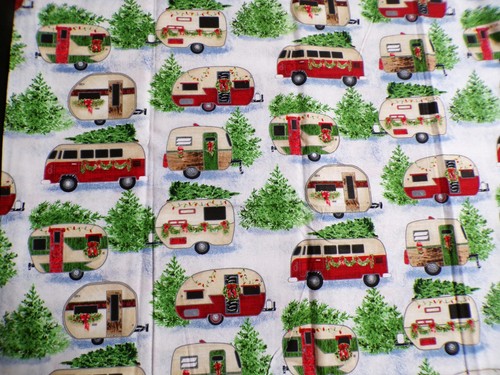 1yd christmas camper travel - christmas,