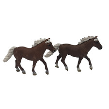 Schleich Horses Set of 2 Brown Figures – Collectables Animal Toy Figurines