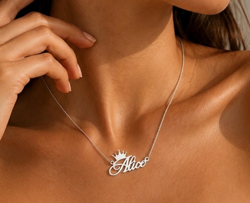 Name necklace with - necklace,