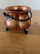 Vintage copper cauldron Black
