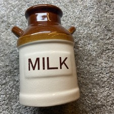 Small vintage stoneware Milk Jug Country Farm House Dairy Farm Decor