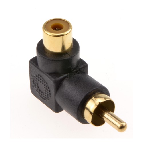 Black right angled - angled, phono