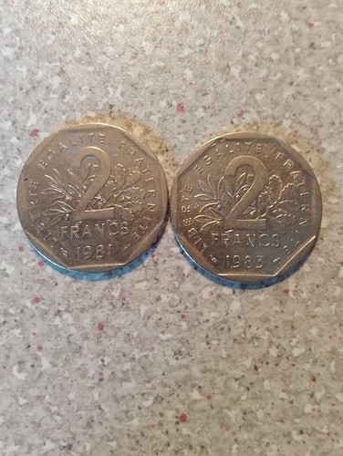 2x2 french francs - francs, coins