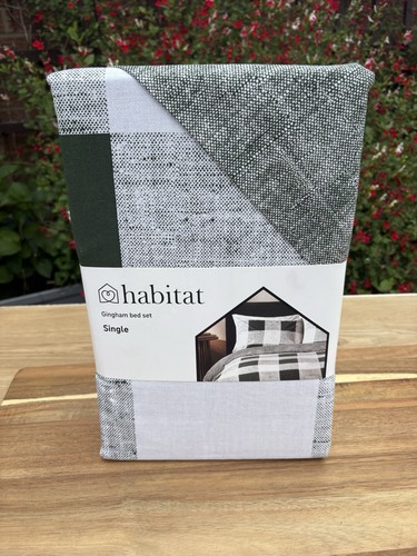 Habitat gingham bed set single - habitat,