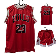 Adult Basketball Kit Replica Chicago Bulls 23 Jordan BNWT Shirt Shorts Tracksuit