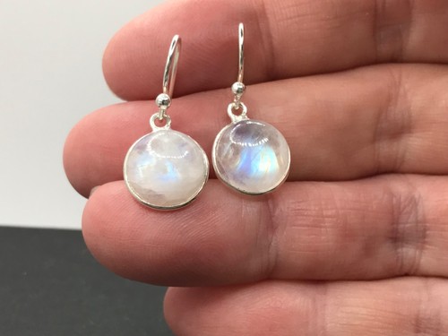 Rainbow moonstone round drop - moonstone,