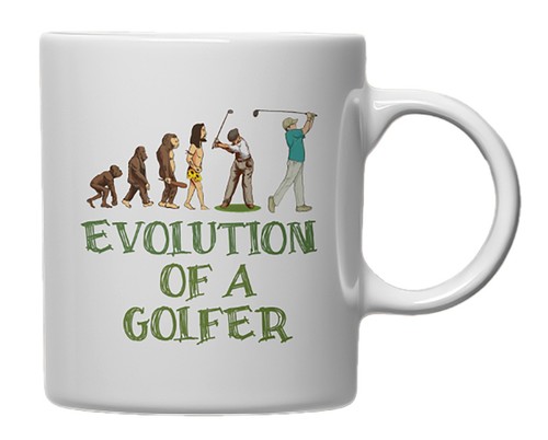 Evolution golfer mug - mug,