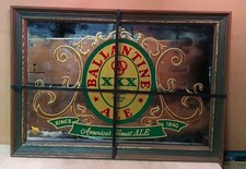 Rare Large 34x24” BALLANTINE XXX AMERICA'S FINEST ALE Old Mirror Sign