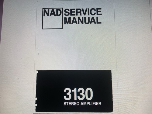 Nad 3130 service - service, manual