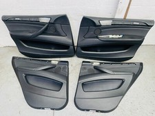BMW E70 X5 2007-2013 Set of 4x Leather Door Cards in Nevada Black #052