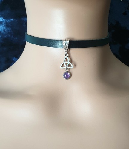 Celtic triquetra and amethyst - triquetra,