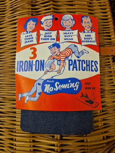 Vintage 1950s denim iron-on