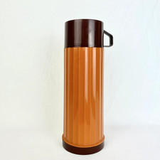 1970s Aladdin Orange & Brown Vacuum Flask | 0.5 Litre