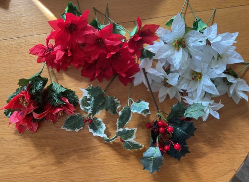Christmas ponsettias holly - 25,