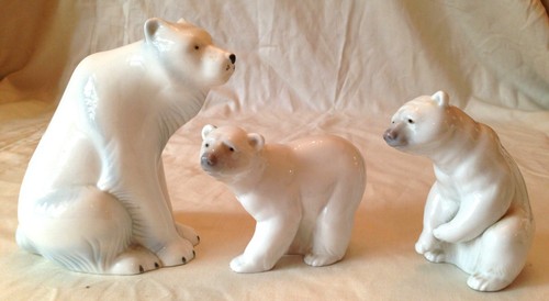 Lladro figurine polar bears - lladro,