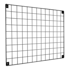 Black Grid Mesh Panel - Built-in Wall Brackets