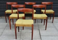 A vintage set of six Danish 1960s Rosewood dining chairs by H W Klein for Bramin