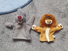 Childrens hand puppets, Balloo The Bear, Jungle Book, Madagascar Lion, Persil 