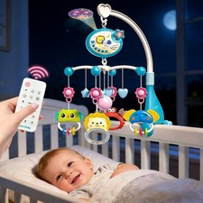 Baby Musical Crib Bed Bell Cot