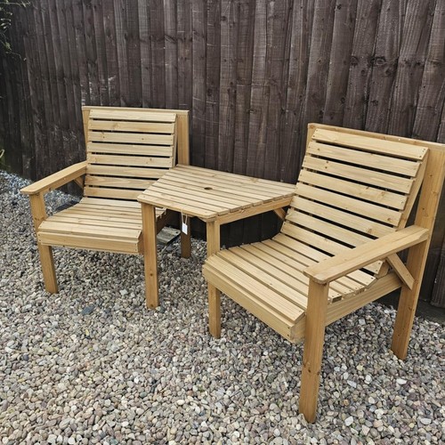 Wooden love seat rustic - seat, garden