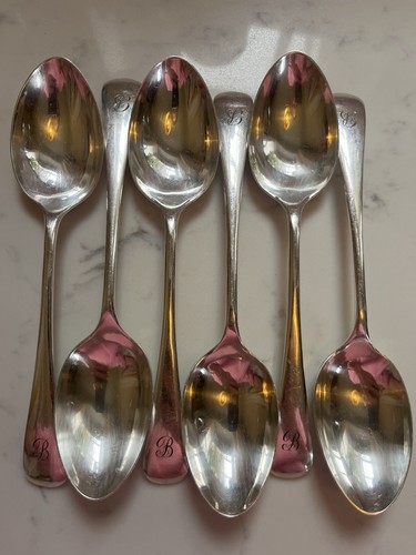 Silver plate dessert spoons - 6,