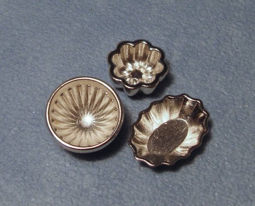 Silver jelly moulds assorted - jelly,