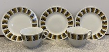 Vintage Ridgway 'Ravenna' Tea Cups x 2 and 3x small plates 