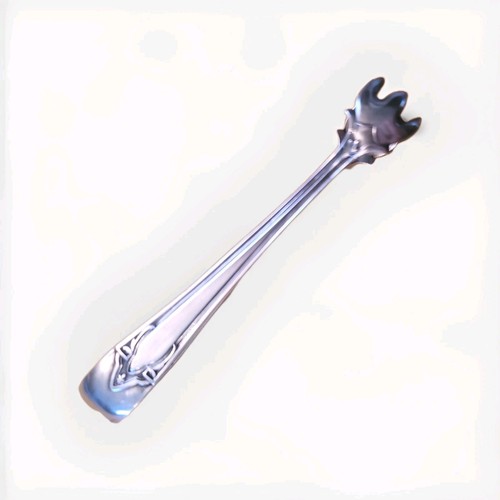 Antique sterling silver tongs - antique,