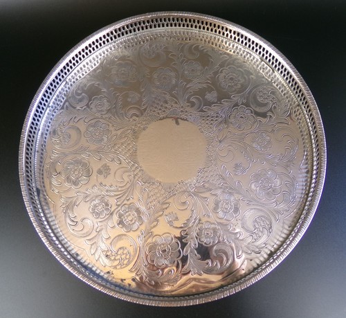 Silver plated serving tray - serving,