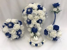 Royal blue wedding bouquets - royal, blue,wedding