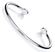 Sterling Silver Maiden's Torque Bangle -  Gift Boxed - Solid 925 Silver