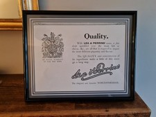 Antique Lea & Perrins Worcestershire sauce WW1 1915 Print Advert Framed H.M King