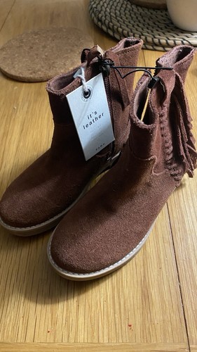 Zara girls suede ankle boots - suede,