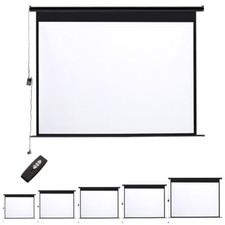 72/84/92/120'' Motorized Projector Screen 4:3 Electric Projection Screen &Remote