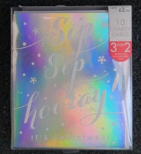 Next Christmas 10 Cards Charity Small Sip Sip Hooray