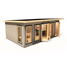 20x12 insulated Garden Studio Office and Store Pent Roof