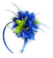 Flower Feather Hair Fascinator on Headband Wedding Royal Ascot Races Bespoke