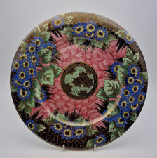RARE MALING POTTERY PINK DAISY #6157 PLAQUE / PLATE c.1930's - PERFECT