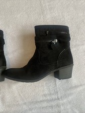 LADIES GRACELAND black Ankle Boots, size 39 uk 6