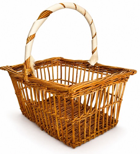 Vintage wicker shopping basket - wicker,