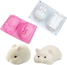 3D Rabbit Pig Silicone Mousse