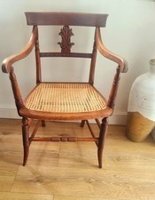 Antique Open Cane Armchair