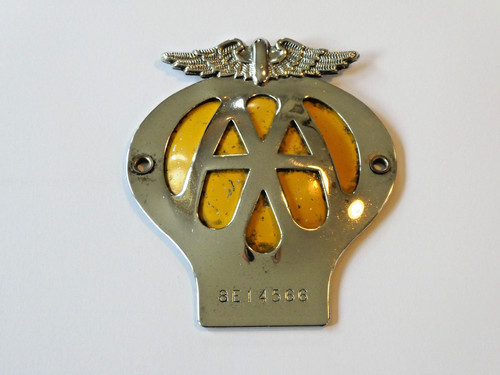 Vintage car grille badge - vintage,