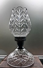 Vintage Waterford Crystal 2 Piece Electrical Tulip 2 Piece Hurricane lamp