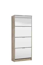 Shoe Cabinet Mirrored Front &