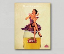 Fridge magnet Pin up Girl Lingerie Model / Woman Stella Artois Beer (2204)