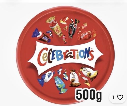 Celebration chocolates tub tin - celebration, tub/tin