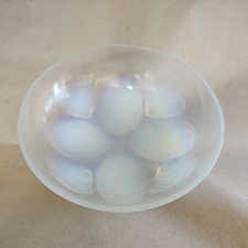 Damaged Sabino Paris Opalescent Glass Oyster Shell  Art Deco Bowl Signed Sabino
