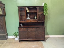 Vintage Stag Minstrel Welsh Dresser Mahogany Sideboard Display Cabinet