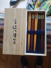 Chopsticks, wooden, Japanese, 5 pairs unused.